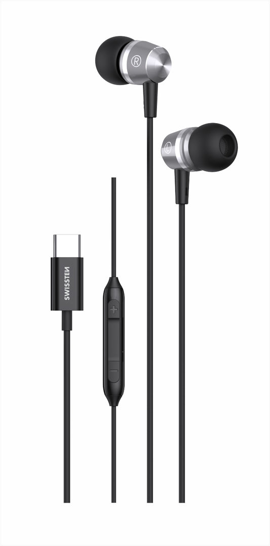 SWISSTEN AURICOLARI STEREO CON CONTROLLO DEL VOLUME (connettore TYPE-C) 51109100