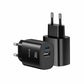 SWISSTEN CARICABATTERIE 20W DUO (USB-A+USB-C) POWER DELIVERY GaN QUICK CHARGER 3.0
