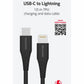 SWISSTEN CAVO DATI GOMMATO USB-C / LIGHTNING NERO DA 1 MT 3A 30W 71506513
