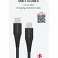SWISSTEN CAVO DATI GOMMATO USB-C / USB-C NERO DA 1 MT 3A 60W 71506515