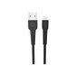 SWISSTEN CAVO DATI GOMMATO USB / USB-C NERO DA 1 MT 2A 10W 71505530