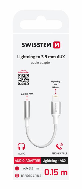 SWISSTEN ADATTATORE AUDIO LIGHTNING → AUX 3,5 mm 73502314