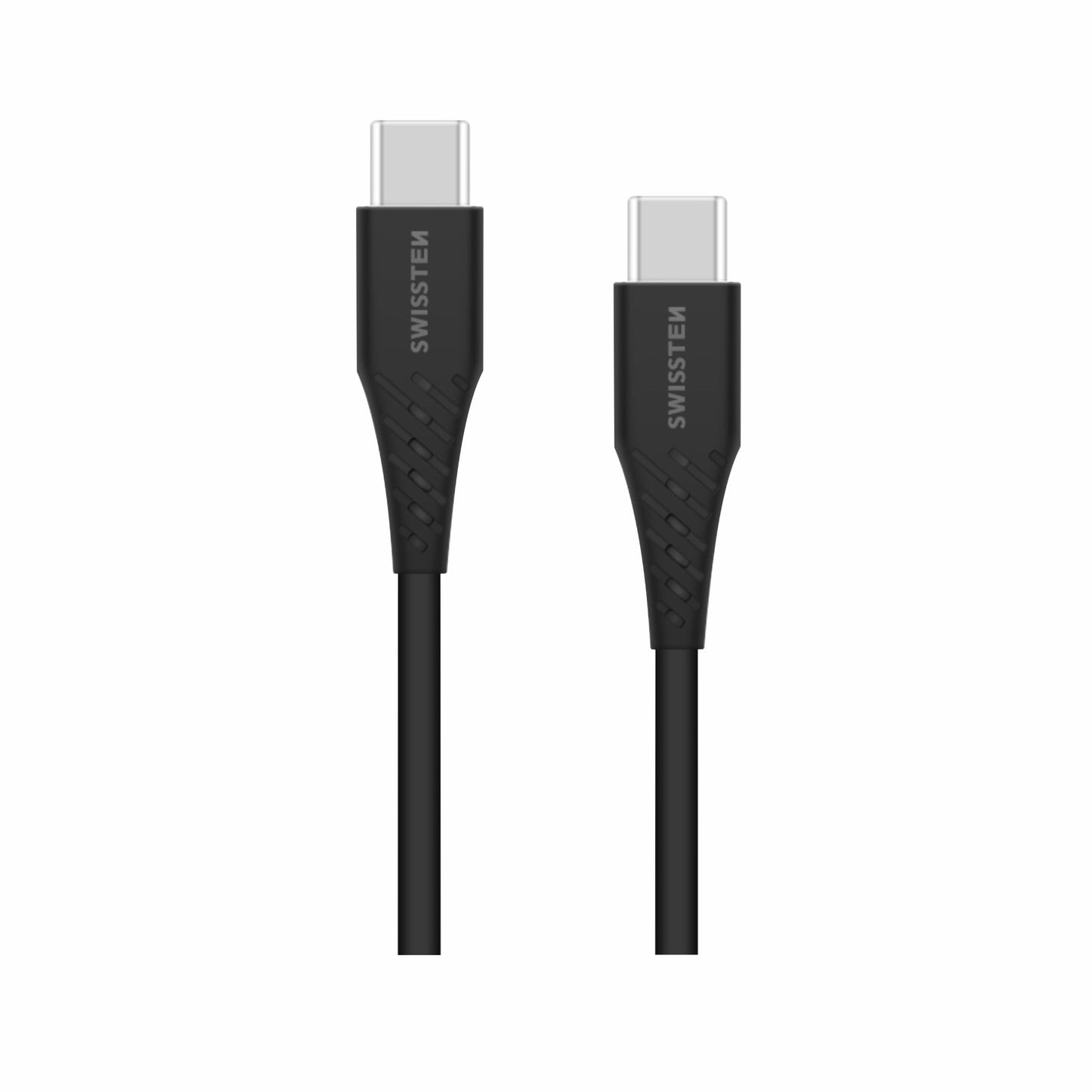 SWISSTEN CAVO DATI GOMMATO USB-C / USB-C NERO DA 1 MT 3A 60W 71506515