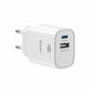SWISSTEN CARICABATTERIE 20W DUO (USB-A+USB-C) POWER DELIVERY GaN QUICK CHARGER 3.0