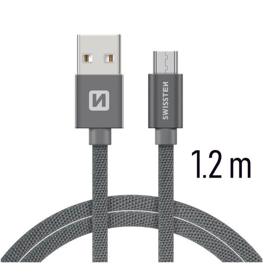 SWISSTEN CAVO DATI TESSILE USB-A MICRO USB DA 1,20 MT 71522202