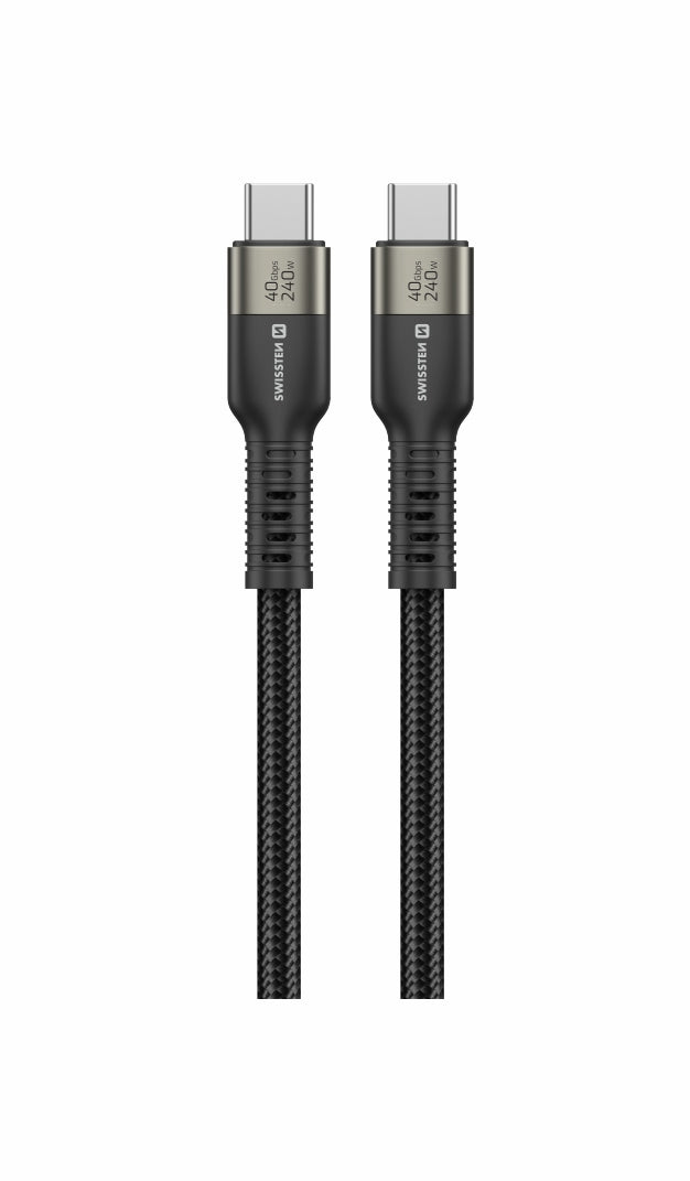 SWISSTEN CAVO DATI VIDEO 4K 8K USB-C / USB-C DA 1,5 MT 240W USB 4.0 72501204