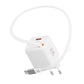 SWISSTEN CARICABATTERIE 30W POWER DELIVERY GaN CON CAVO RETRATTILE  USB-C E PORTA USB 18W 22070203