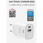 SWISSTEN CARICABATTERIE 45W DUO (USB-A+USB-C) POWER DELIVERY GaN QUICK CHARGER 3.0