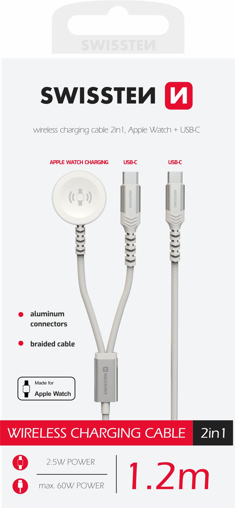 SWISSTEN CAVO MAGNETICO E USB-C PER RICARICA APPLE WATCH 22065504