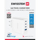 SWISSTEN CARICABATTERIE GaN 100W POWER DELIVERY QUICK CHARGE 4 PORTE:  2x USB-C PD 100W  1x USB-C PD 20W  1x USB-A QC 30W 22071610