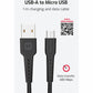 SWISSTEN CAVO DATI GOMMATO USB / MICRO USB NERO DA 1 MT 2A 10W 71505520