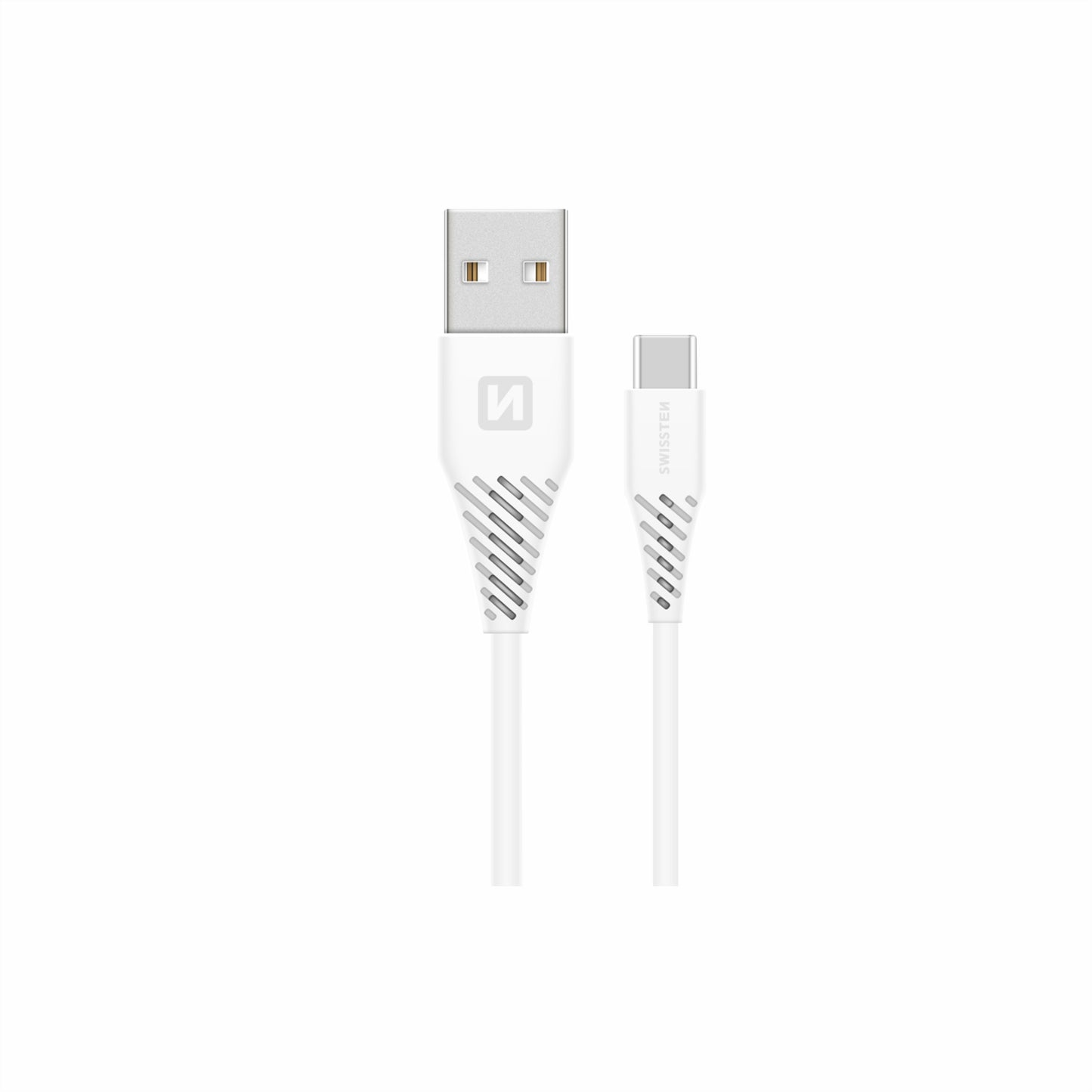 SWISSTEN CAVO DATI GOMMATO BIANCO USB-A / USB-C 1,5 MT 71504400