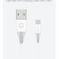 SWISSTEN CAVO DATI GOMMATO BIANCO USB-A / USB-C 1,5 MT 71504400