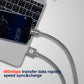 SWISSTEN CAVO DATI TESSILE RINFORZATO SILVER USB-A / USB-C  1,2 MT 3A 71521202
