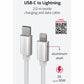 SWISSTEN CAVO DATI TESSILE RINFORZATO GIRGIO USB-C / LIGHTNING  2,0 MT 3A 71529202