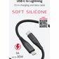 SWISSTEN CAVO DATI GOMMATO USB-C / LIGHTNING NERO DA 1,5 MT 3A 60W 71534010