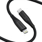 SWISSTEN CAVO DATI GOMMATO USB-C / LIGHTNING NERO DA 1,5 MT 3A 60W 71534010