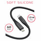 SWISSTEN CAVO DATI GOMMATO USB-C / LIGHTNING NERO DA 1,5 MT 3A 60W 71534010