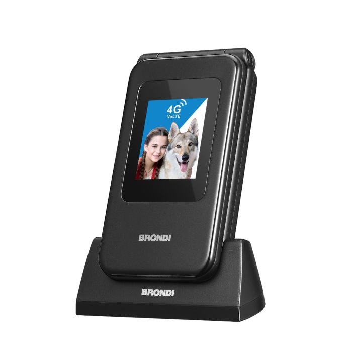 TELEFONO CELLULARE 4G PER ANZIANI FACILE A CONCHIGLIA CON TASTO SOS BRONDI AMICO SPECIALE 4G