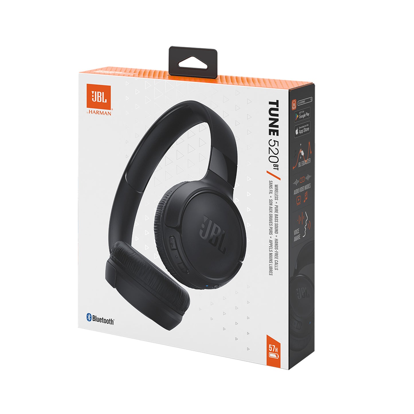 JBL TUNE 520BT CUFFIE BLUETOOTH ON-EAR STEREO PIEGHEVOLI  MICROFONO E COMANDI SU PADIGLIONE CON VOICE AWARE, JBL PURE BASS, CONNESSIONE MULTIPOINT EAN: 6925281963650
