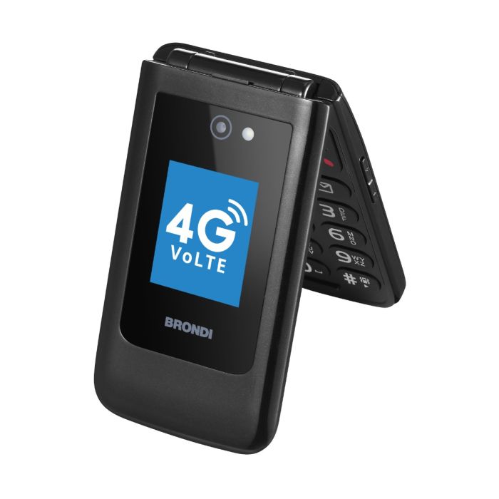 TELEFONO CELLULARE 4G PER ANZIANI FACILE A CONCHIGLIA CON TASTO SOS BRONDI MAGNUM XXL 4G