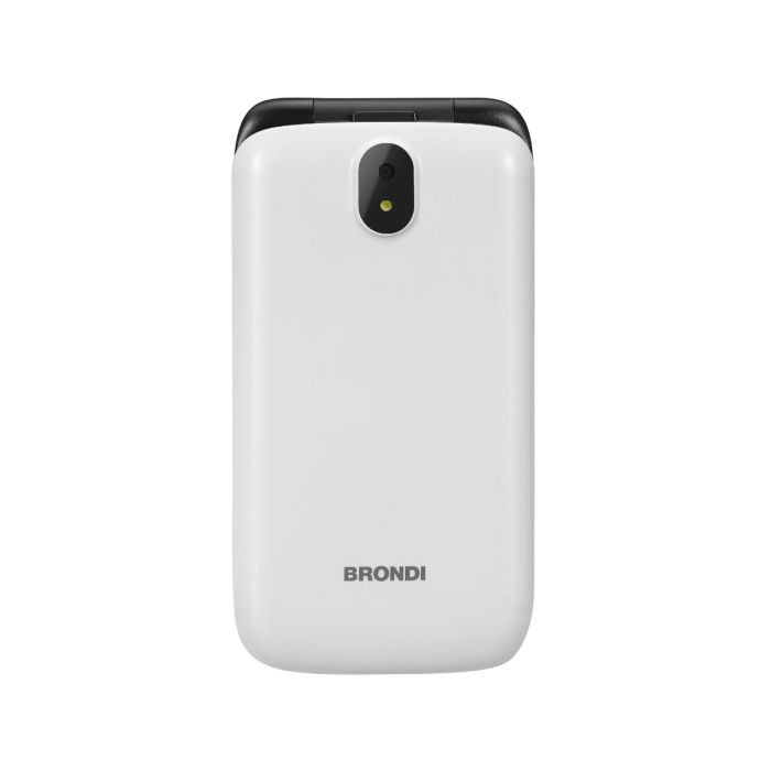 TELEFONO CELLULARE 4G PER ANZIANI FACILE A CONCHIGLIA BRONDI STRIKE BIANCO