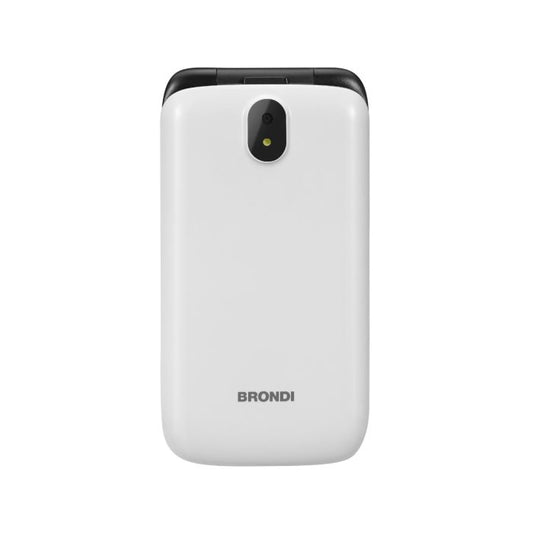 TELEFONO CELLULARE 4G PER ANZIANI FACILE A CONCHIGLIA BRONDI STRIKE BIANCO